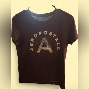 Aeropostale “Aéropostale A” Graphic Tee | Brown | Size Large